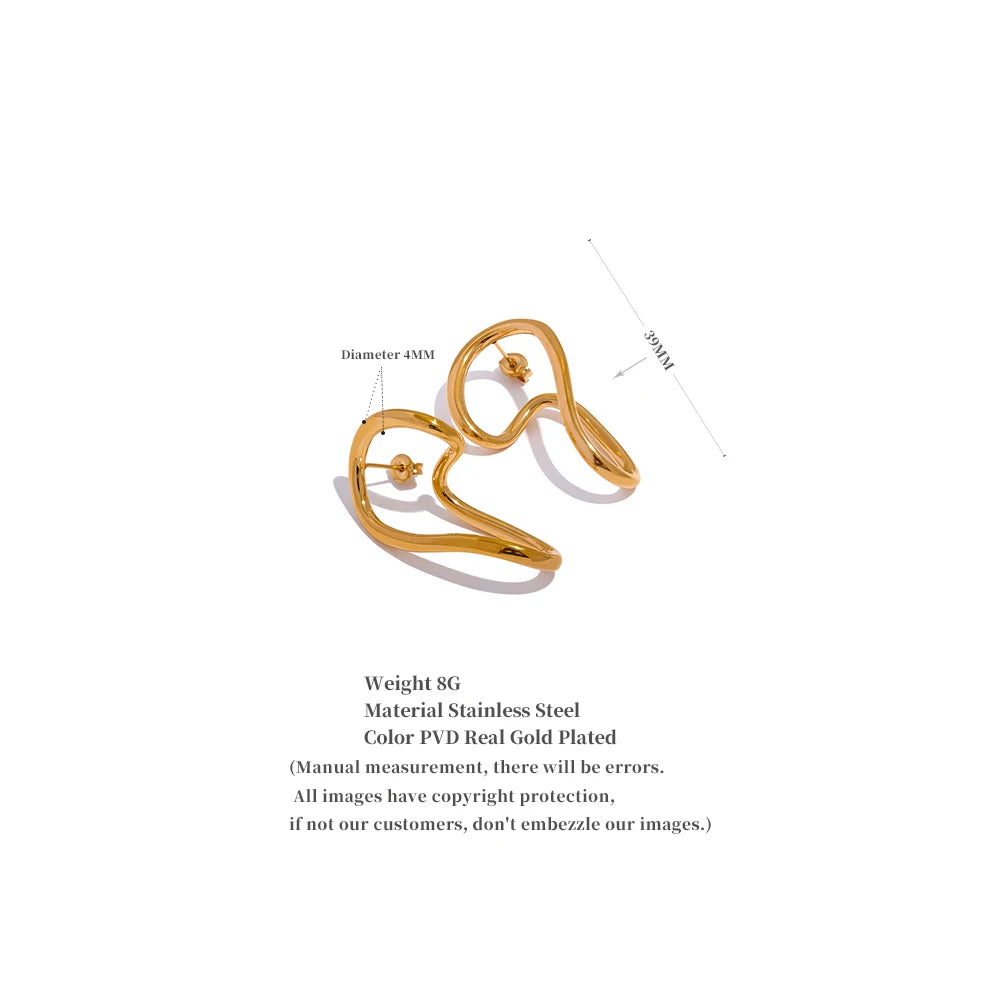 Twisted Circle Stud Earrings