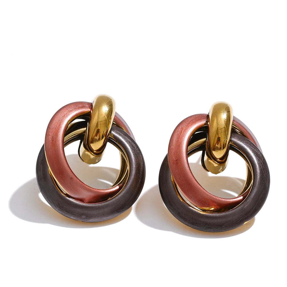 Hollow Heart Statement Earrings