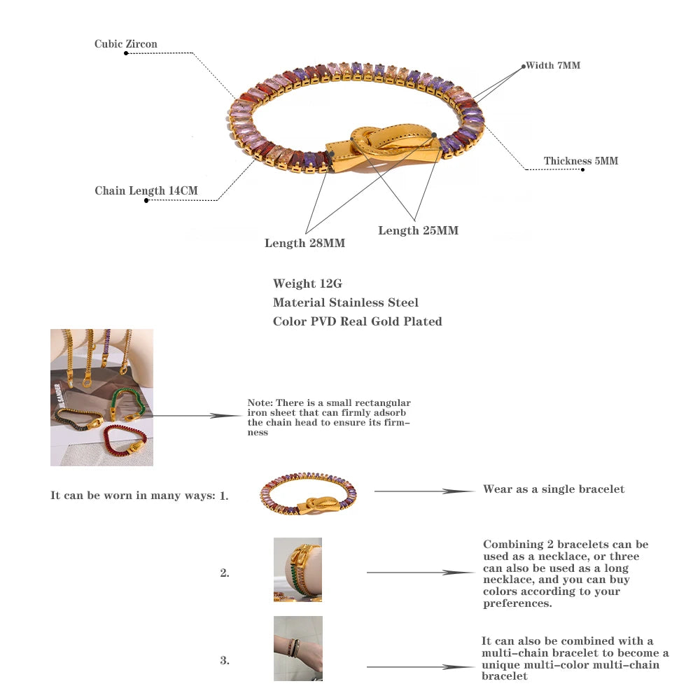 Bling Belt Buckle Bracelet Bangle