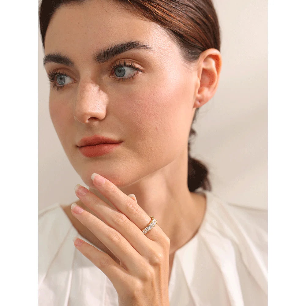 Heart Shape Baguette Ring