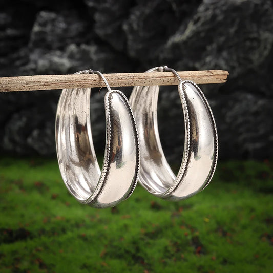 Large Boho Hoop Earrings