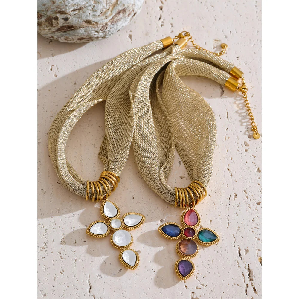 Statement Cross Pendant Necklace