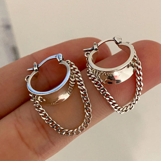 925 Sterling Silver Small Hoop Earrings