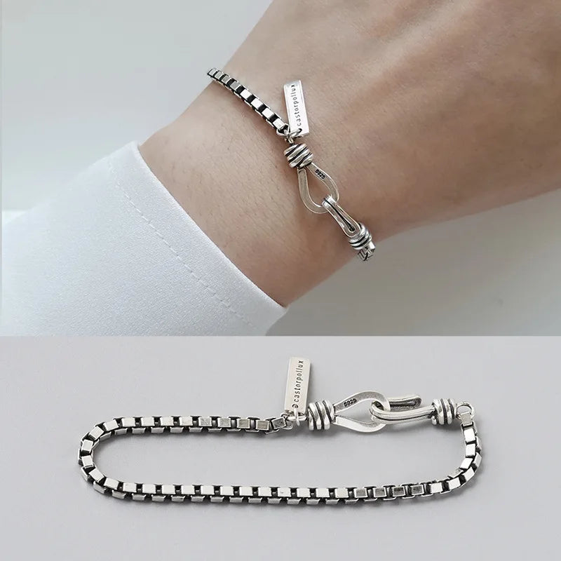 925 Sterling Silver Geometric Bracelet