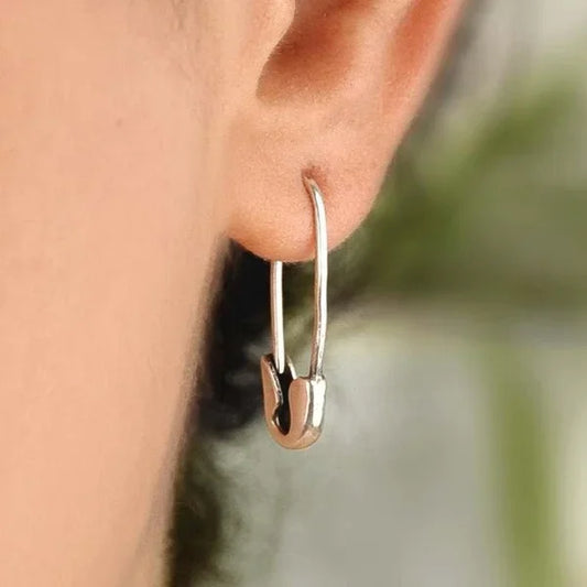 Safety Pin Earrings  Edgy Jewelry   Punk Style   Statement Earrings  Trendy Accessories  Women Jewelry   Fashion Earrings  Unique Design   Street wear Jewelry  Gift For Her