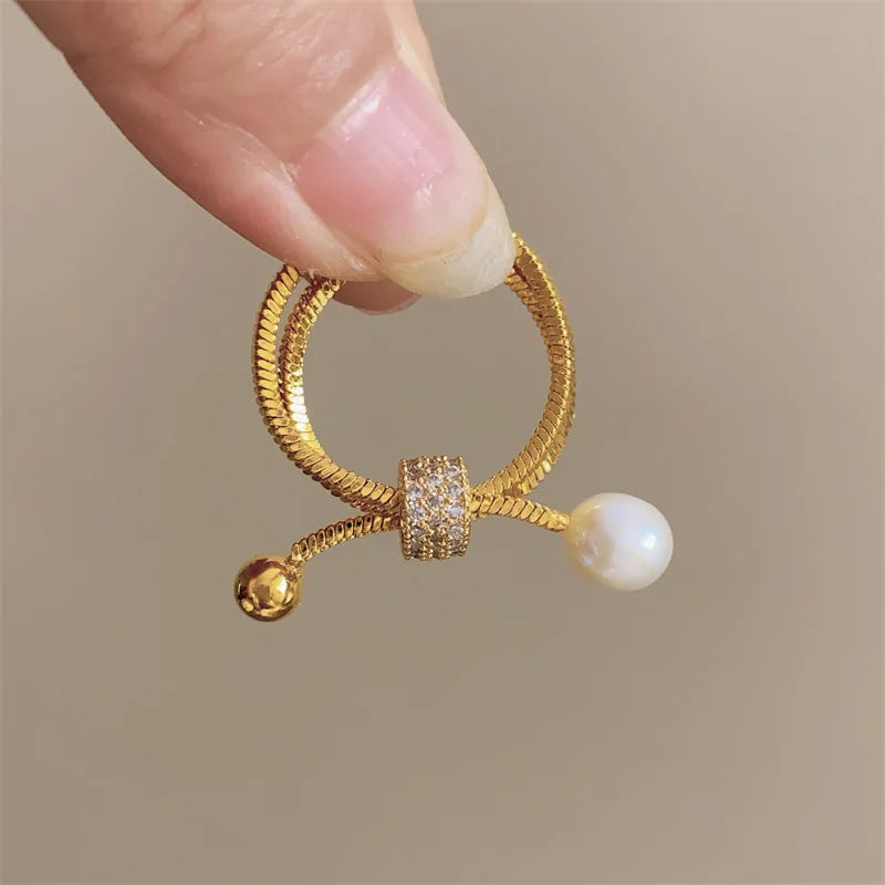 Pull-out Multi-layer Adjustable Natural Pearl Ring