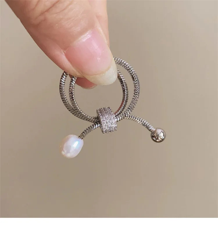 Pull-out Multi-layer Adjustable Natural Pearl Ring