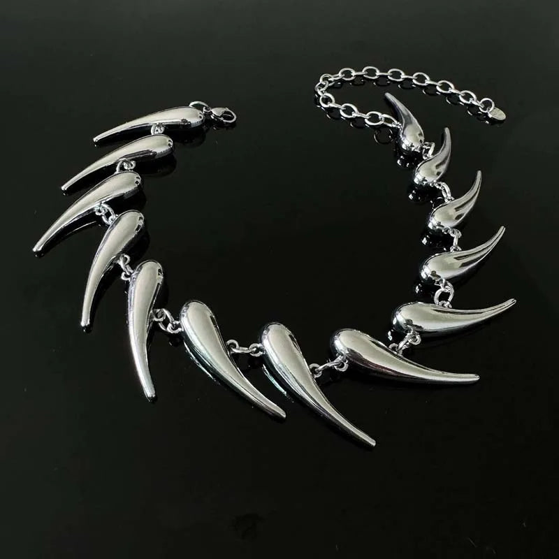 Punk Style Rivet Thorn Choker Necklace